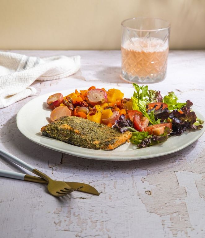 Photo of Rainbow Trout & Two Tomato Salads