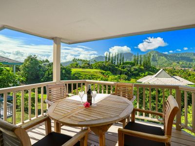 Hanalei Bay Villas 19, mountain & distant bay view