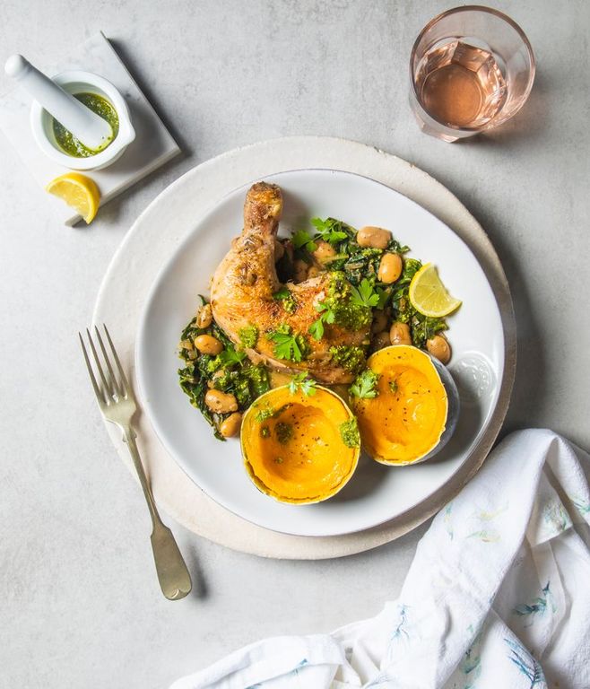 Photo of Pesto Chicken & Butter Beans