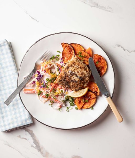 Photo of Grilled Hake & Zesty Yoghurt Slaw