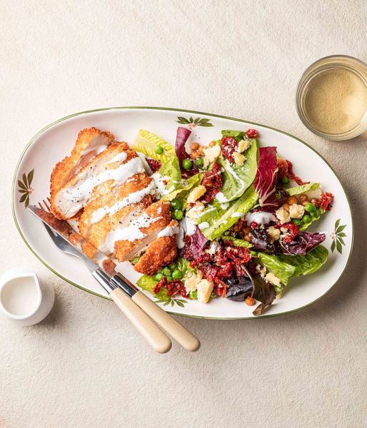 Photo of Crispy Italian Crumbed Chicken Salad