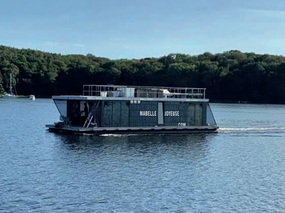 160qm2 Luxus Schwimmende Ferienwohnung+Sauna+Kamin