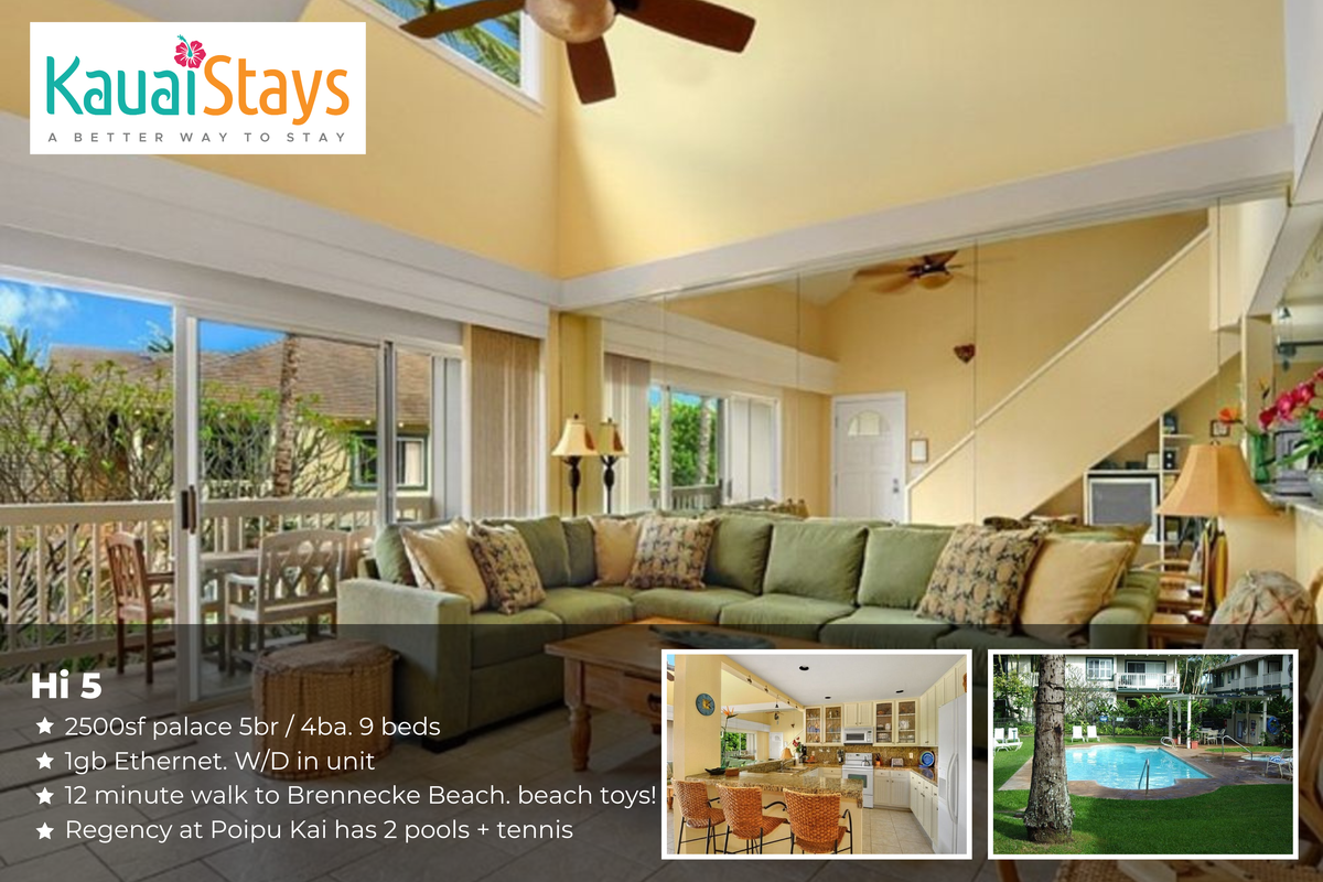 Huge 2500 SF Resort Home. Gig Internet. Stroll to Beach