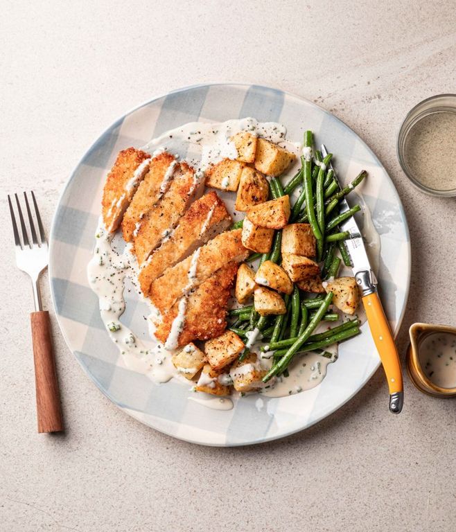 Photo of Herbed Cream & Crispy Crumbed Chicken