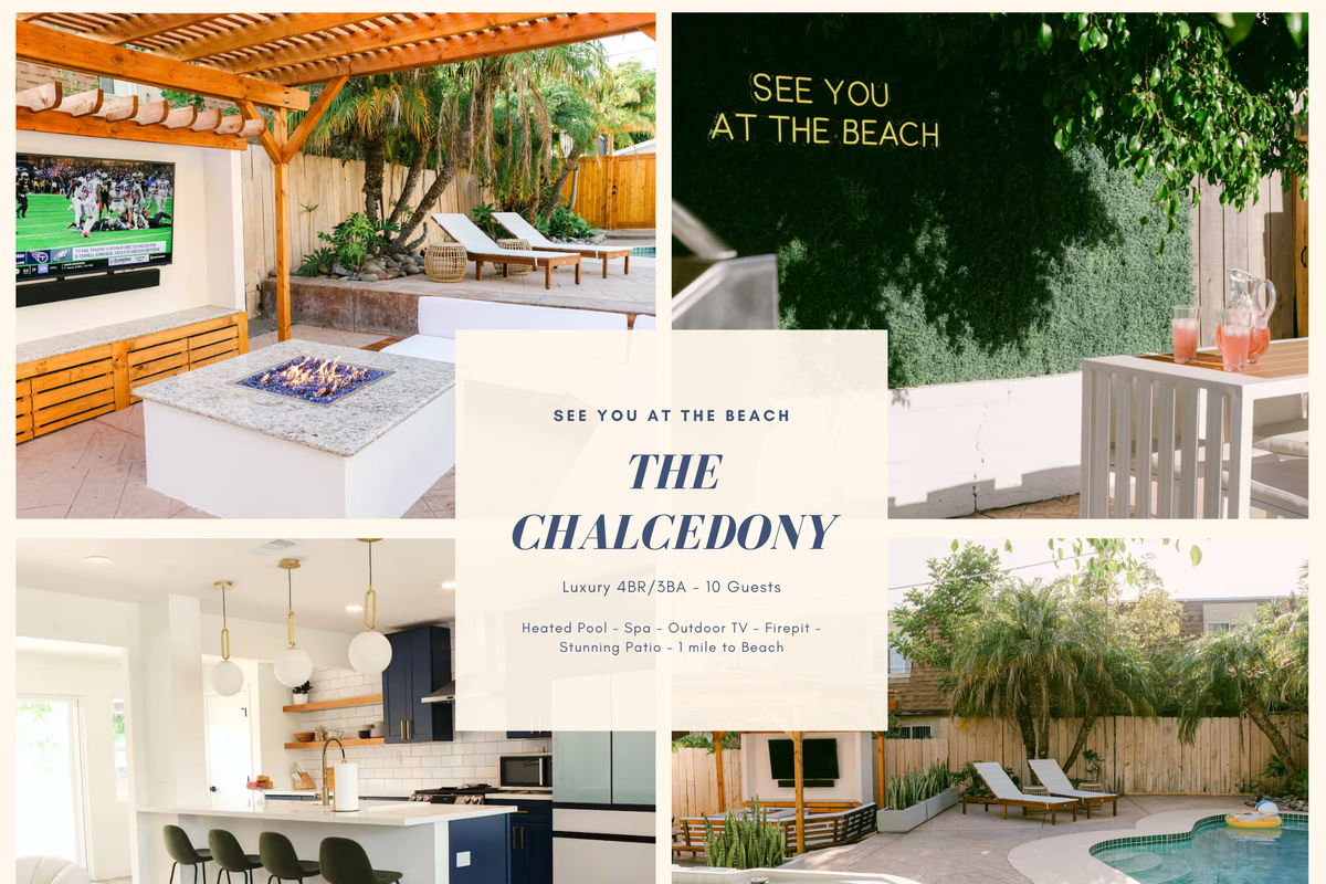 BEACH 5 MINS | Heated Salt Water Pool+Spa+Firepit