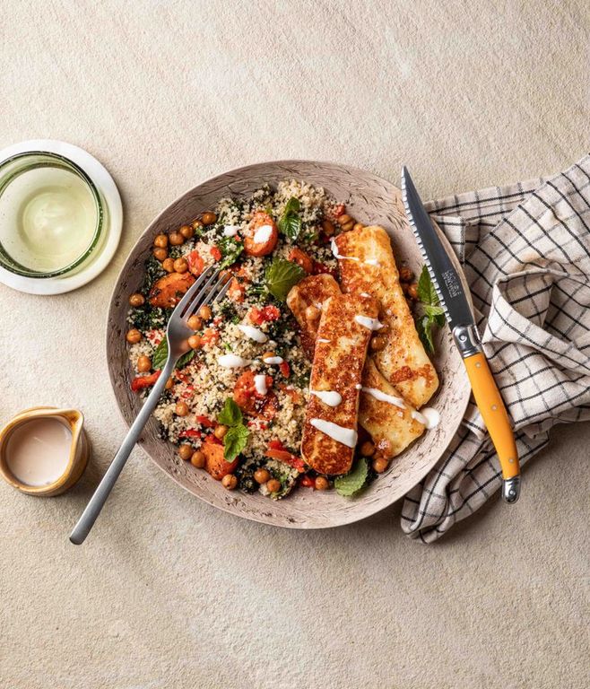 Photo of Citrus Chickpea & Halloumi Couscous