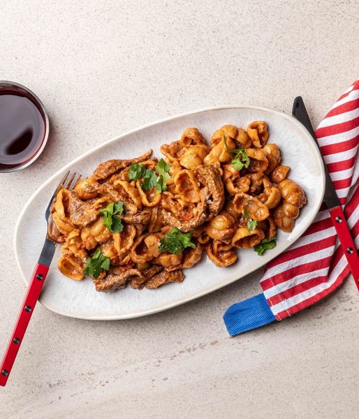 Photo of Creamy Tomato Beef Pasta