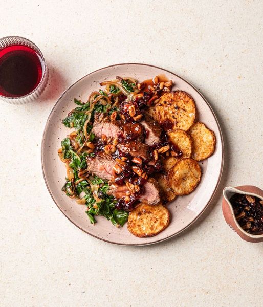 Photo of Cranberry-Balsamic Reduction Lamb