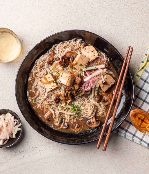 Photo of Sautéed Mushroom & Tofu Noodles