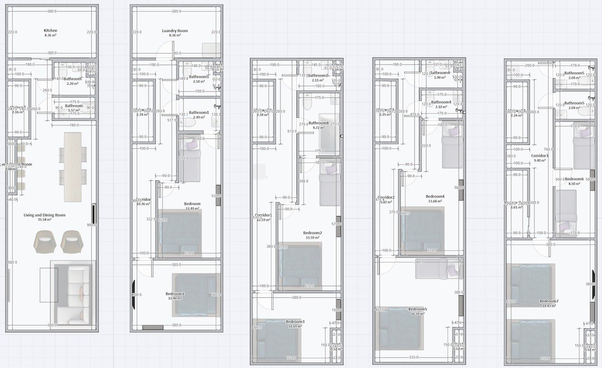 8 Bedroom 22 Persons Townhouse in Center gallery image 3
