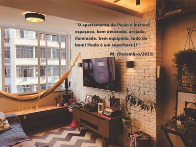 Apê Laranjeiras: vaga, Netflix e metrô a 200m