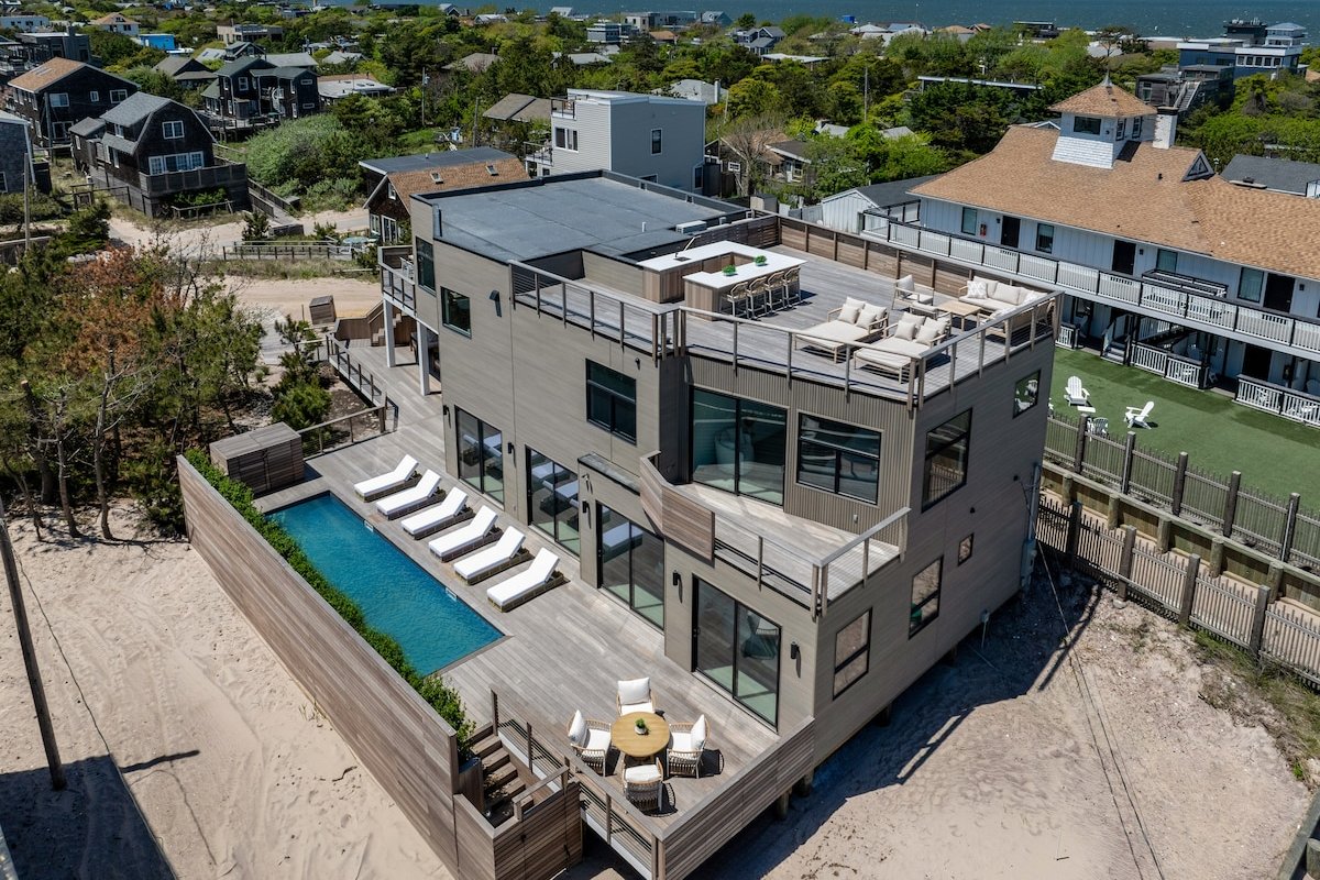 Ocean View 5 BR w. Pool on Point O’ Woods Border