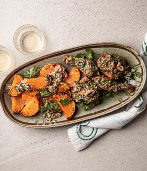 Photo of Saucy Spinach Baked Chicken
