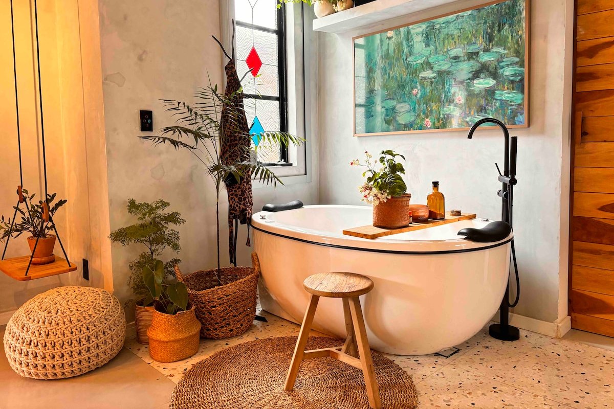 Apê Copa, Ofuro, banheira, terraço gallery image 4