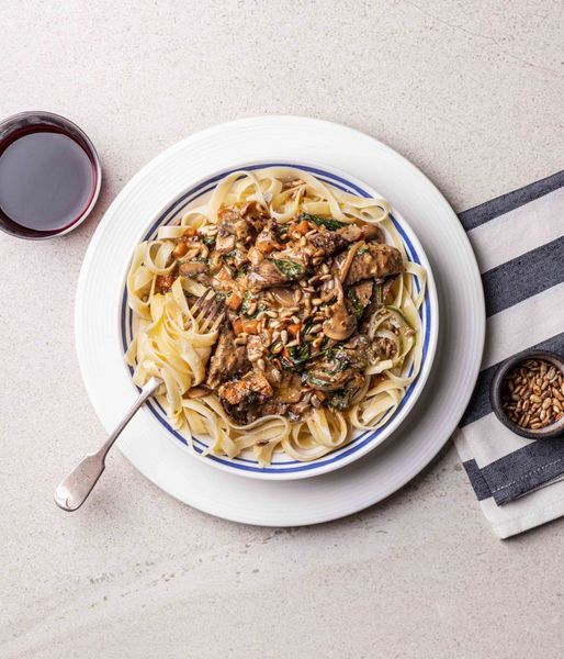 Photo of Neil Ellis’ Creamy Ostrich & Tagliatelle