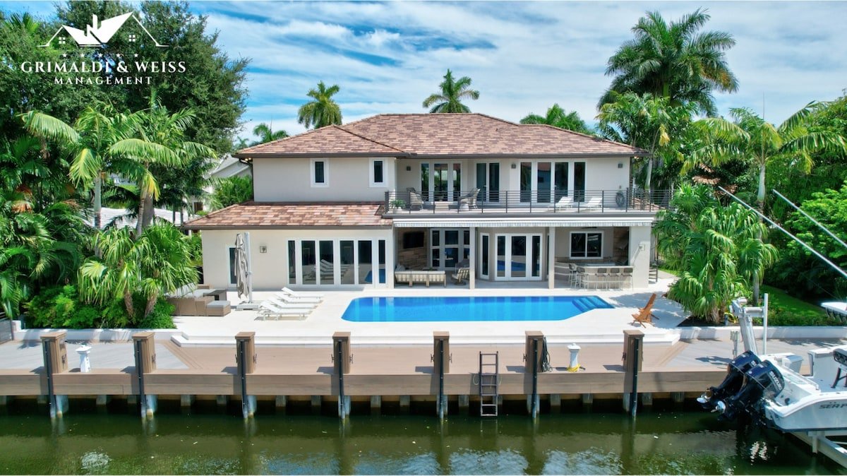 Elegant Waterfront Estate-6BR/6.5BA – off Las Olas