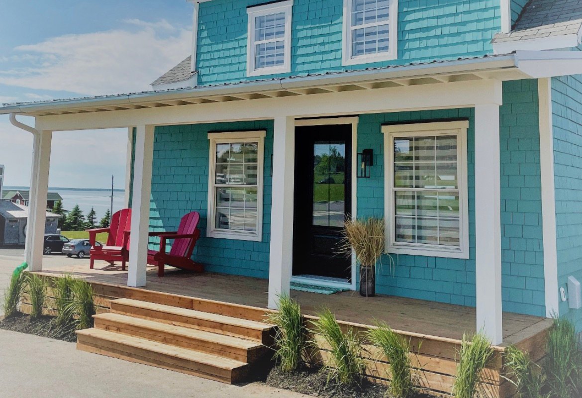 Maison Rouge très chaleureuse avec vue sur la mer