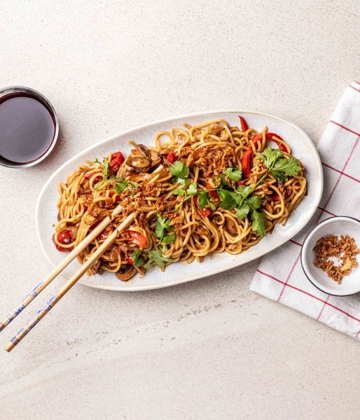 Photo of Ginger Noodles & Caramelised Mushrooms