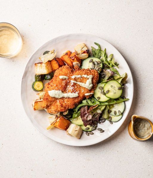 Photo of Crumbed Chicken & Roast Veg