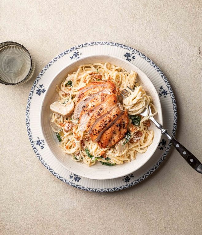 Photo of Spinach & Artichoke Chicken Pasta