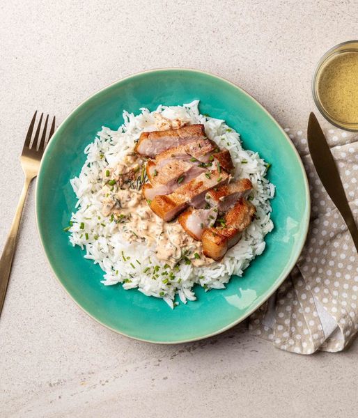 Photo of Golden Pork & Creamy Mustard Rice
