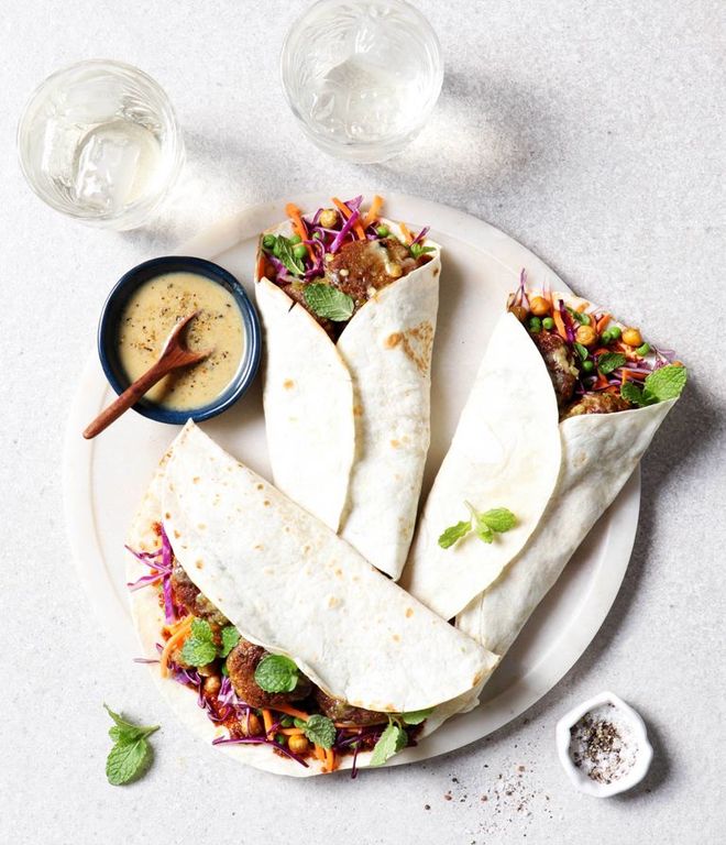 Photo of Harissa-Infused Falafel Tortillas