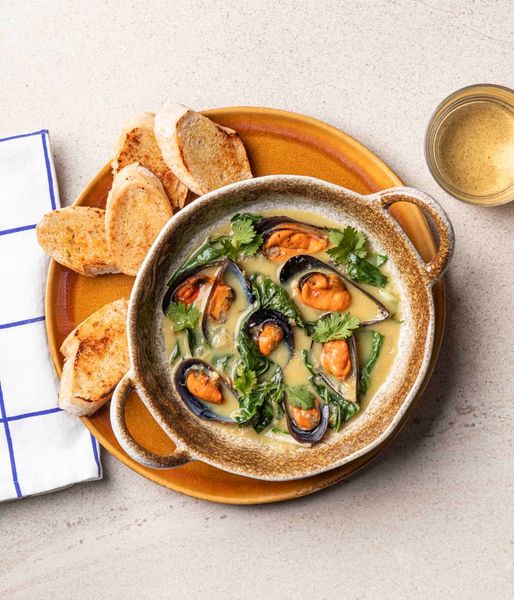 Photo of Coconut Curry Mussels