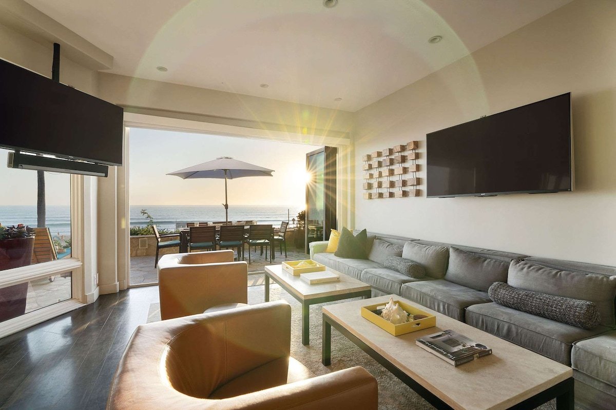 Oceanfront Luxe Strand Home w/ Movie Theater gallery image 2