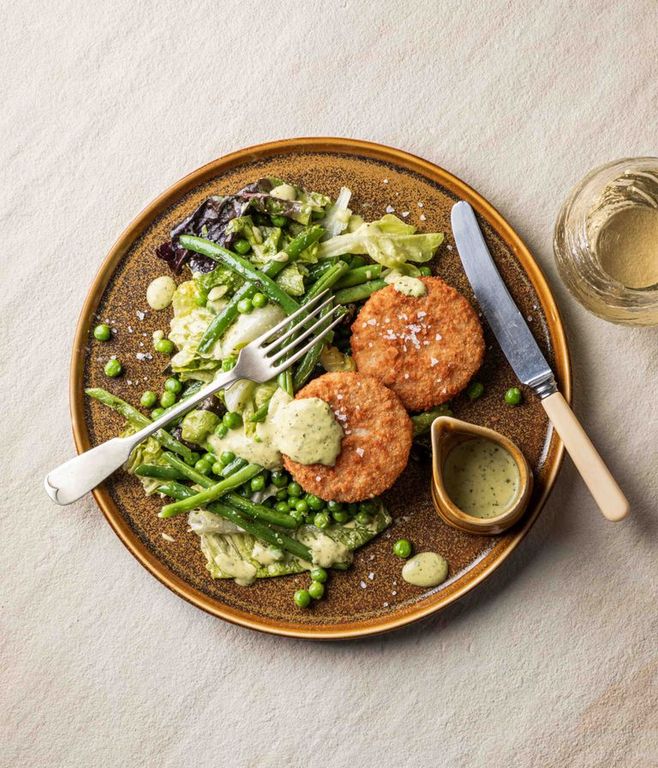 Photo of Crumbed Snoek Fishcakes & Pesto Mayo