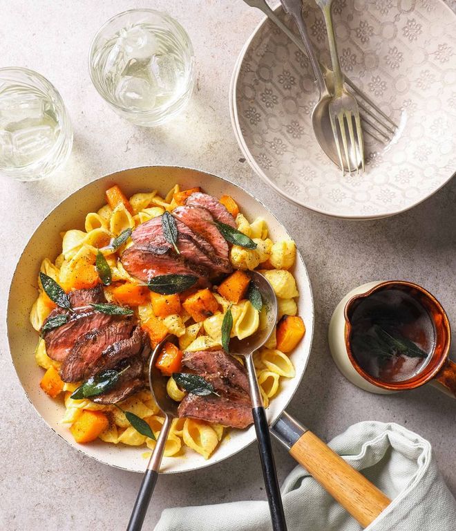 Photo of Creamy Butternut Pasta & Ostrich