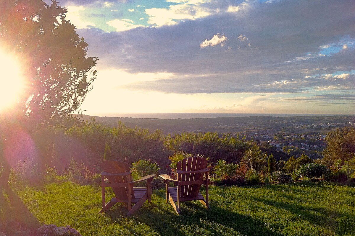 Courtyard villa with fireplace, pool in nature gallery image 5