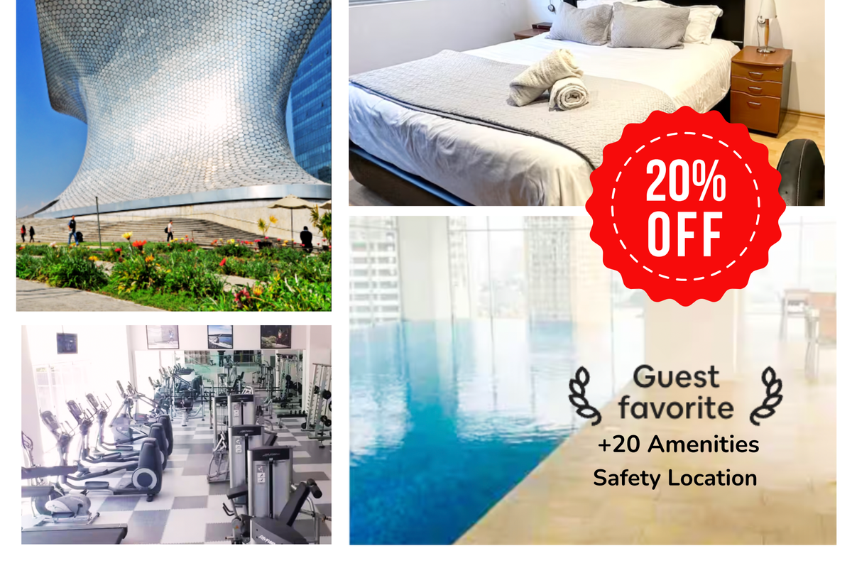 20%OFF Modern & Cozy 3B/2.5bath APT Polanco Carso