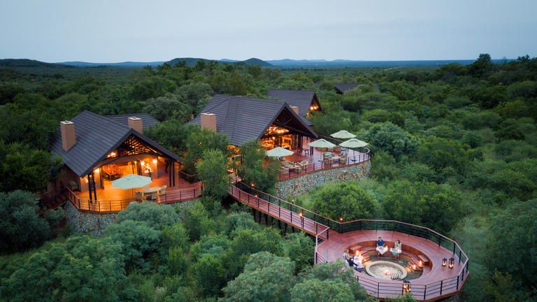 Drone image of the main lodge - Main Lodge