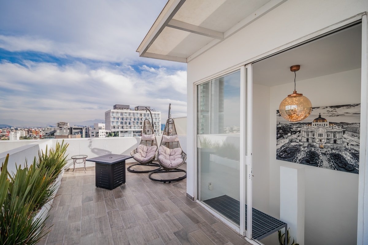 Full:A/C+Heating|Priv.Roof garden|Pool&Gym|Condesa gallery image 2