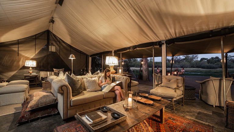 Machaba Camp - Main Area - guest interaction
