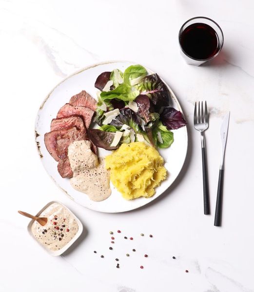 Photo of VENISON STEAK & PEPPERCORN SAUCE