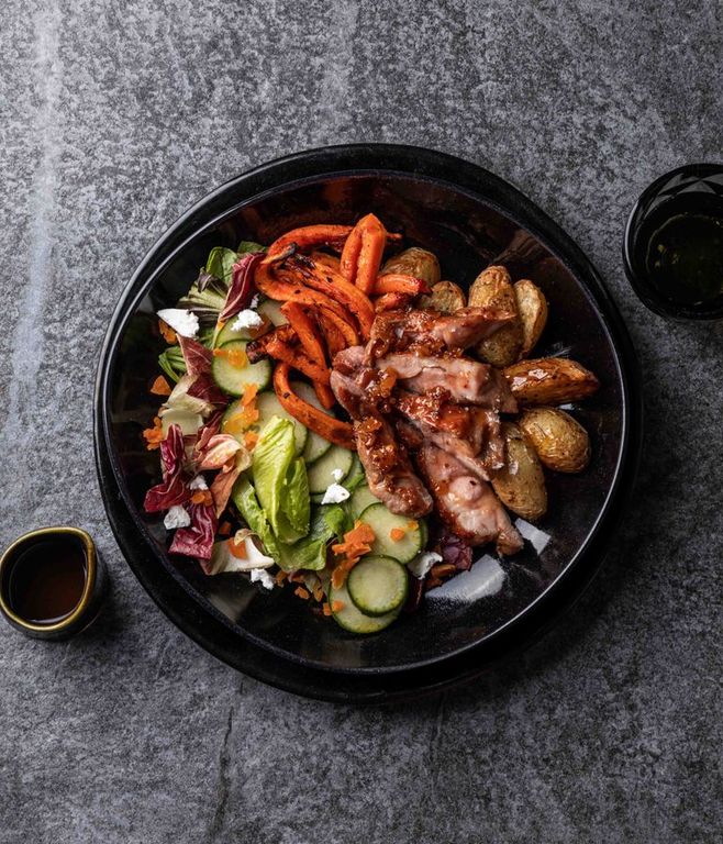 Photo of Honey-mustard Pork & Roast Veggies