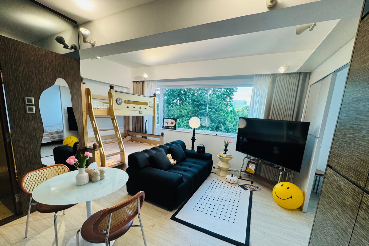 尖沙咀地铁站维多利亚港海港城豪华两房公寓可洗衣烘干做饭