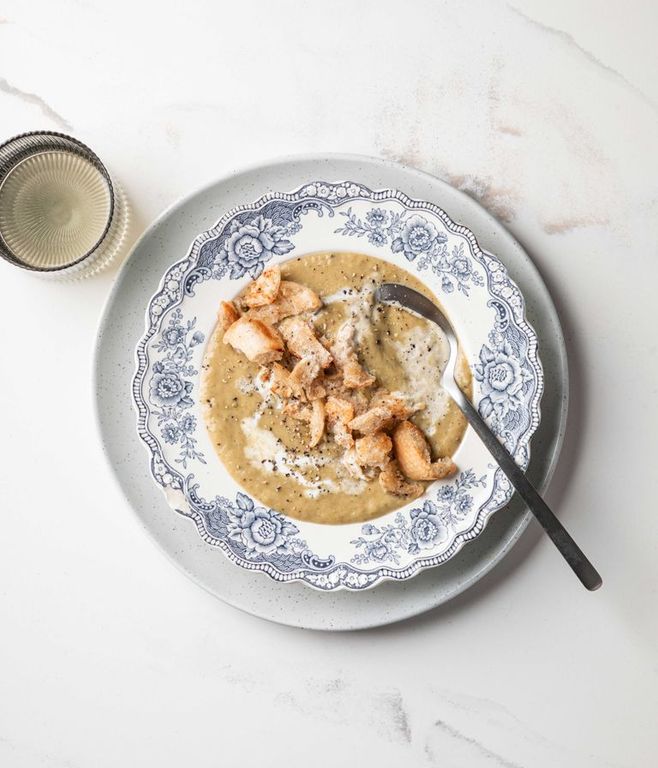 Photo of Vegetarian Sweet Potato & Leek Soup