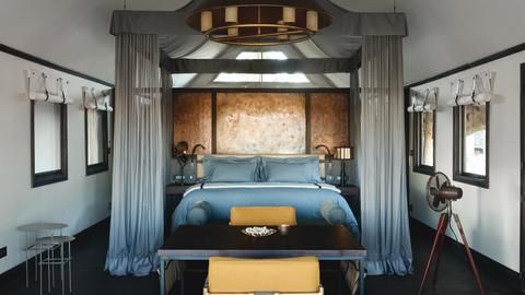 Bedroom interior - Featuring a twin or king size bed, mosquito net and reading lights