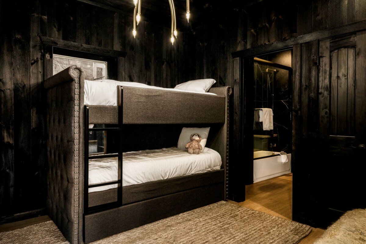 Luxury Smokies Cabin | Pool Theater Hot Tub View gallery image 5