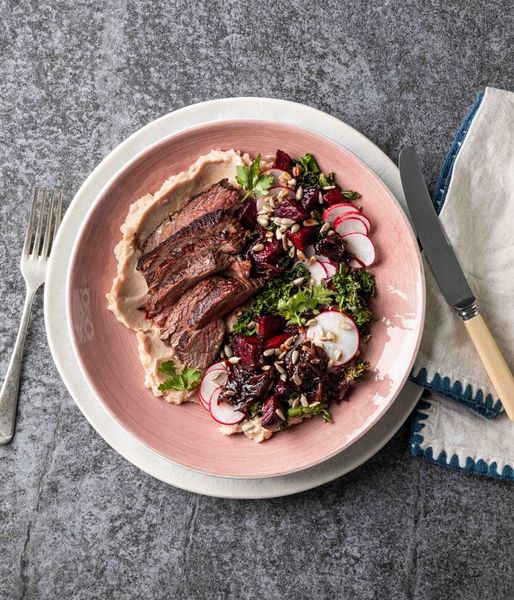 Photo of Butter Bean Purée & Ostrich Steak
