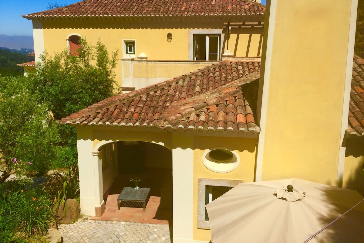 Courtyard villa with fireplace, pool in nature gallery image 3