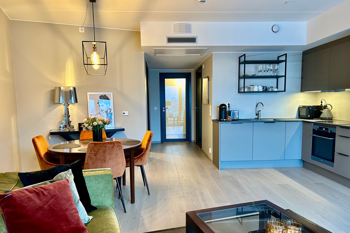 A modern apartment with seaview in Bjørvika