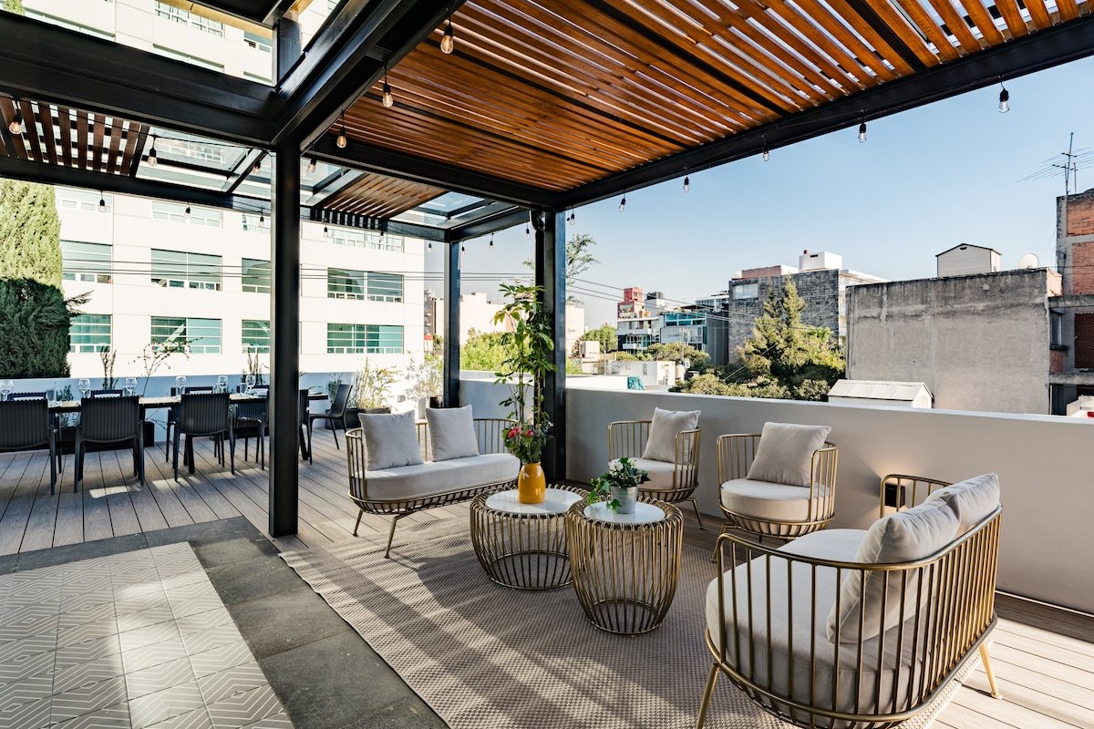 Rooftop Retreat, BBQ, Vibrant Roma Norte gallery image 2