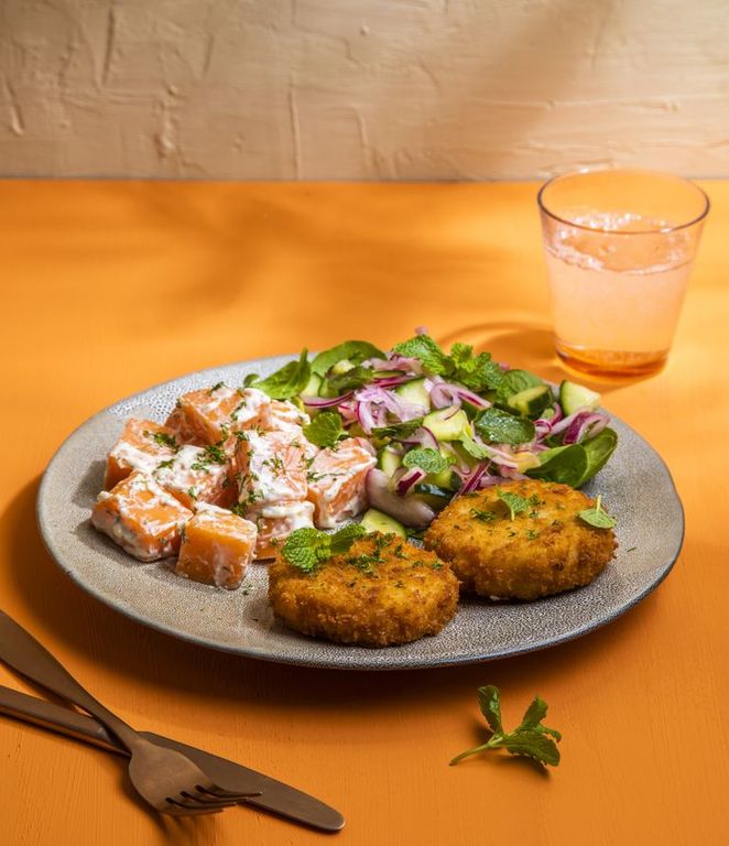 Photo of Crumbed Fishcakes & Cucumber Salad