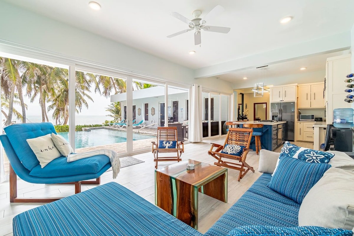 Belize Oceanfront Villa w/ Pool, Beach & Pier gallery image 2