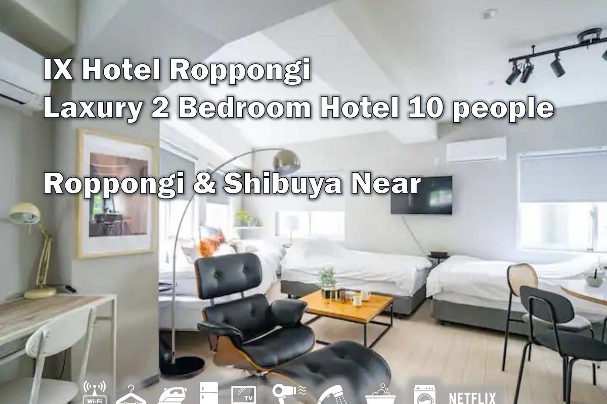 2 min to Azabu sta/10ppl/2 rooms2