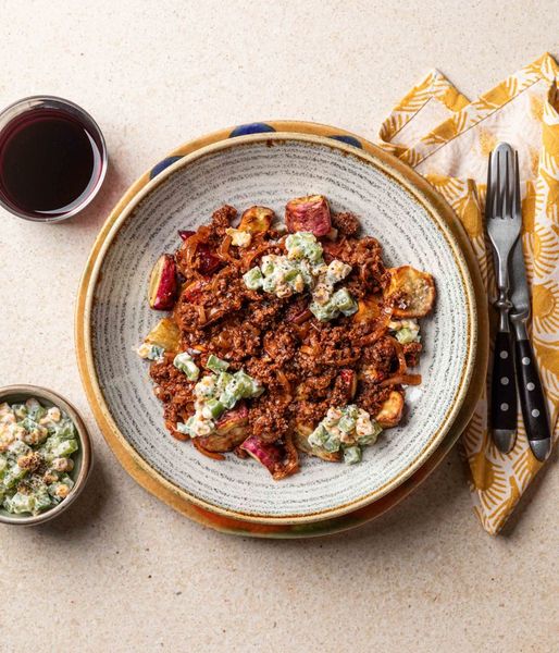 Photo of Sweet Potato Fiesta & Ostrich Mince