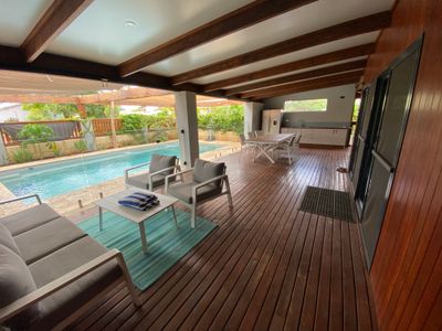 Superb house with a solar heated pool, in town.